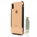 Wholesale Apple iPhone X (Ten) Clear Armor Shell Hybrid Case (Rose Gold)